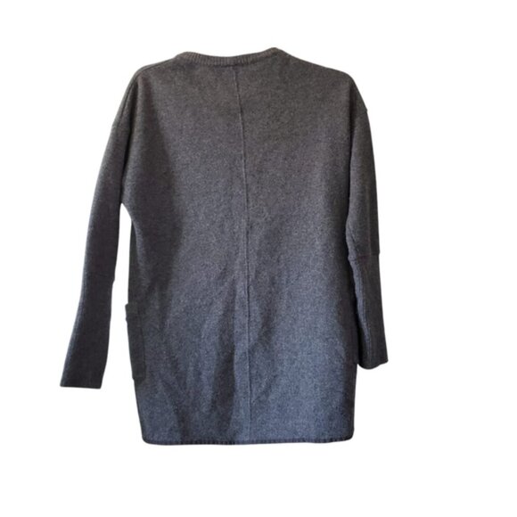 Mountain Hardwear x Cole Haan Wool Grey Asymmetric Lagenlook Cozy Cardigan S - Picture 3 of 7